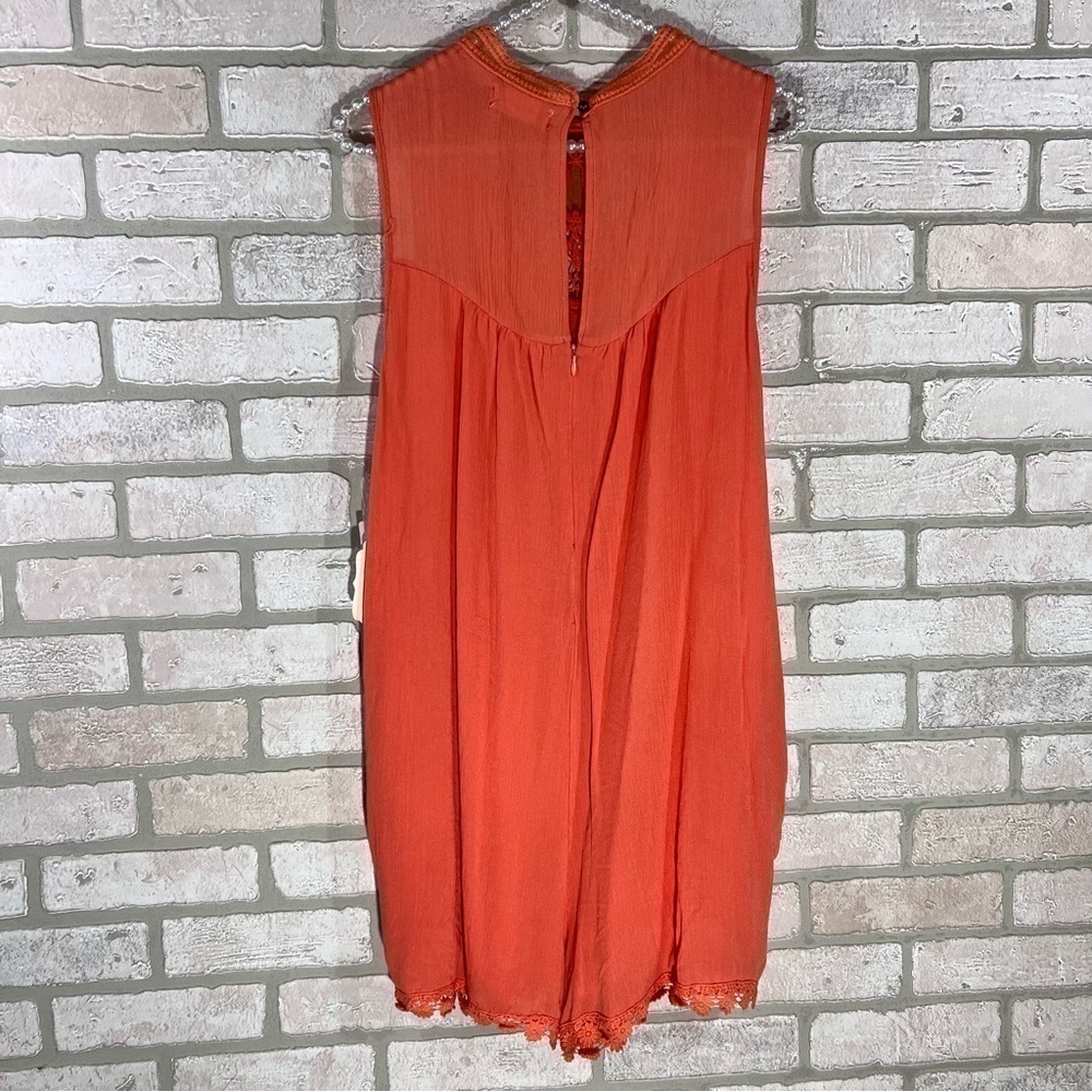 Altar’d State NWT Peach Lace Accent Sleeveless Romper Size M - Picture 7 of 15
